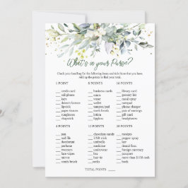 Convites Eucalyptus Greenery Bridal O que há na sua bolsa