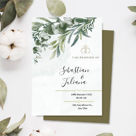 Convites Eucalyptus Greenery Casamento da Rússia Floral Ele