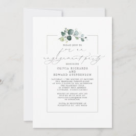 Convites Eucalyptus Greenery Elegante Festa de noivado