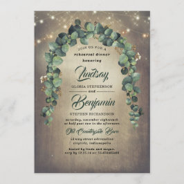 Convites Eucalyptus Greenery Janto de ensaio russo