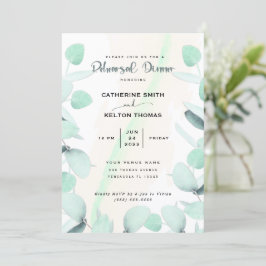 Convites Eucalyptus Greenery Janto de ensaio simples