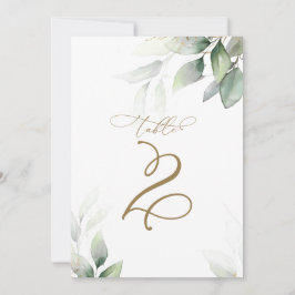 Convites Eucalyptus Greenery Mesa 2 Número da Mesa Casada