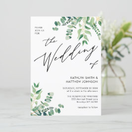 Convites Eucalyptus Greenery Moderno Em Um Casamento