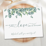Convites Eucalyptus Greenery, Você Nos Casado Oficiente?<br><div class="desc">Só precisamos de amor e de um oficial! Peça seu serviço oficial para o seu casamento com o eucalipto verde moderno, mas rústico, elegante, você nos casado cartas. Esses pedidos de eucalipto oficiosos apresentam elegantes sábios eucaliptos folhas verdes, delicada escrita em branco. Personalize o convite oficial do casamento com sua...</div>