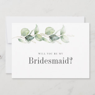 Convites Eucalyptus Greenery, Você Será Minha Carta De Brid