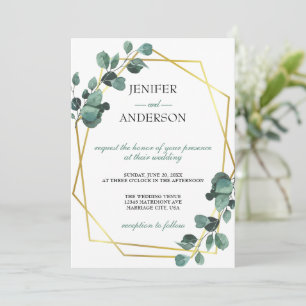 Convites Eucalyptus Greenery Wedding