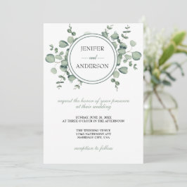Convites Eucalyptus Greenery Wedding