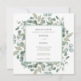 Convites Eucalyptus Greenery Wedding