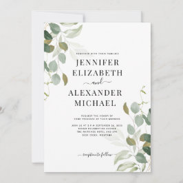 Convites Eucalyptus Greenery Wedding