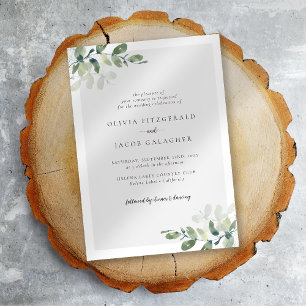 Convites Eucalyptus Greenery Wedding