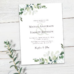 Convites Eucalyptus Greenery Wedding