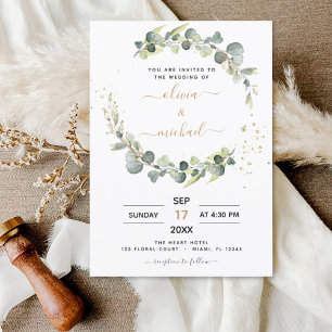 Convites Eucalyptus Greenery Wedding