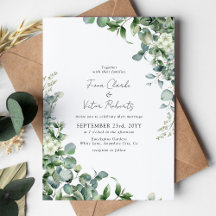 Eucalyptus Greenery Wedding Invi Elegante