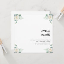 eucalyptus greenery wedding Invitation