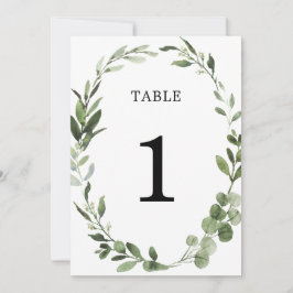 Convites Eucalyptus greenery wreath elegante números de mes