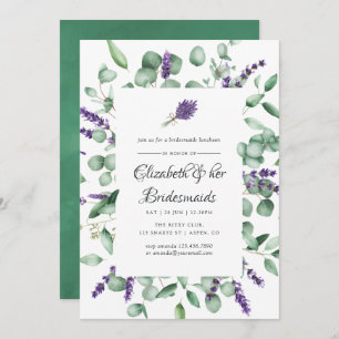 Convites Eucalyptus Lavanda Greenery Bridesmaids Luncheon