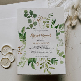 Convites Eucalyptus Leaf Greenery Bridal Brunch
