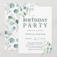Eucalyptus - Letra Botânica Festa de aniversário