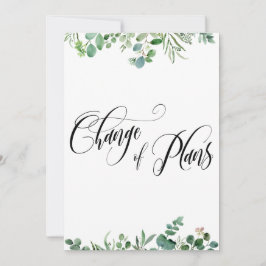 Convites Eucalyptus Mudança de Planos 3 Adiada Casamento