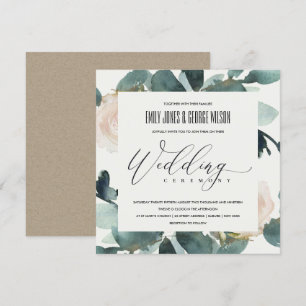 CONVITES EUCALYPTUS ROSA FOLIAGE WATERCOLOR CASAMENTO