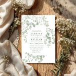 Convites Eucalyptus Rustic Elegant Modern QR Code Wedding<br><div class="desc">Eucalyptus Rustic Elegant Modern QR Code Wedding</div>