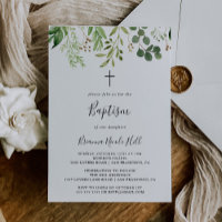 Eucalyptus Simple Brown Floral Baptism