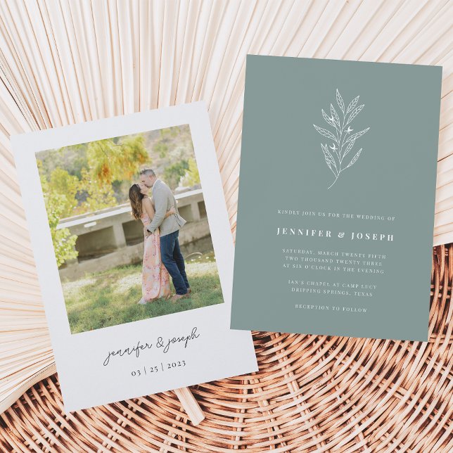 Convites Eucalyptus | Sweet Botanical Photo Wedding (Criador carregado)