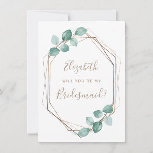 Convites Eucalyptus Watercolor Greenery Bridesmaid
