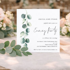 Convites Eucalyptus Wedding Evening Party Square Invitation