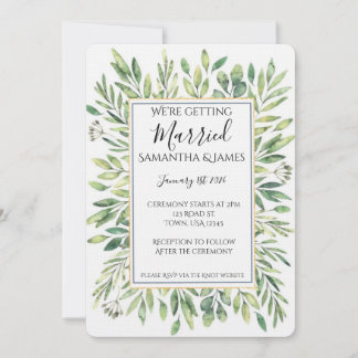Convites Eucalyptus Wedding Invitation