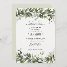 Convites Eucalyptus Weding Invitation