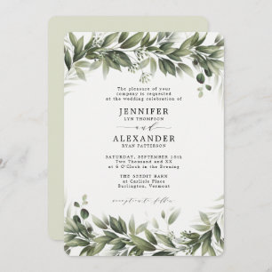 Convites Eucalyptus Weding Invitation