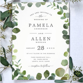 Convites Eucalyptus Weding Invitation