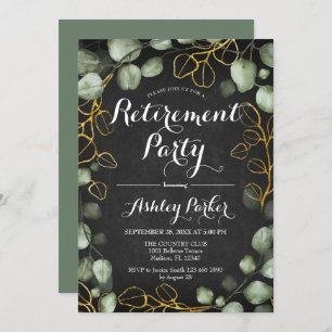 Convites Eucalyptus Wreath Chalkboard