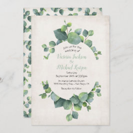 Convites Eucalyptus Wreath Weditation