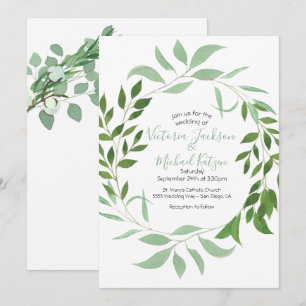 Convites Eucalyptus Wreath Weditation