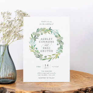 Convites Eucalyptus Wreath Weditation