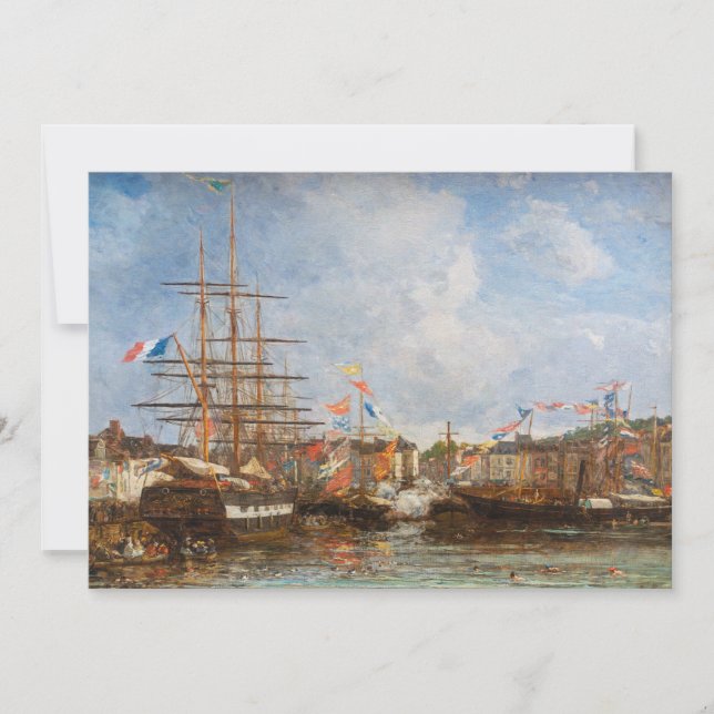 Convites Eugene Boudin - Festival no Porto de Honfleur (Frente)