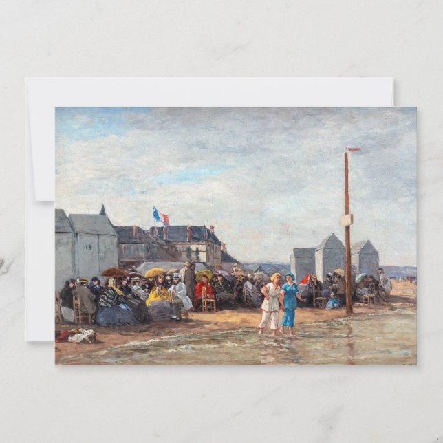 Convites Eugene Boudin - Hora do Banho em Trouville (Frente)