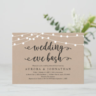 Convites Eve Bash, Janto de ensaio Rustic Kraft