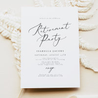 EVELYN Elegant Calliographic Retirement Party