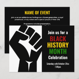 Convites Evento BHM de Celebração MÊS de HISTÓRIA NEGRA