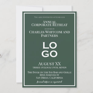 Convites Evento Corporativo de Negócios Verdes com Logotipo