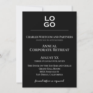 Convites Evento Corporativo ou de Negócios com Logotipo Per