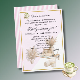 Convites *Evento de Aniversário de 25 anos Pilates & Matcha