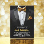 Convites Evento de aniversário de Tuxedo, 30 preto e Dourad<br><div class="desc">Comemore em estilo com este Convite de Aniversário de Tuxedo, Preto e Dourado, exuando elegância e sofisticação. O fundo preto elegante e os sotaques dourados que brilham dão o tom para um caso luxuoso, perfeito para uma celebração de marco. Com seu refinado design, inspirado em tuxedo, esse convite capta a...</div>