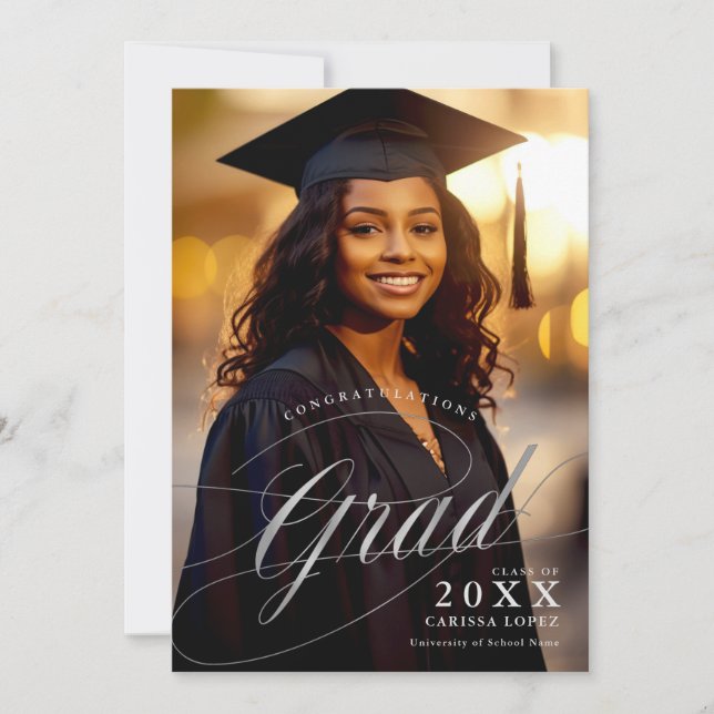 Convites Evento de Cerimônia e Janto de Graduação de Foto S (Frente)