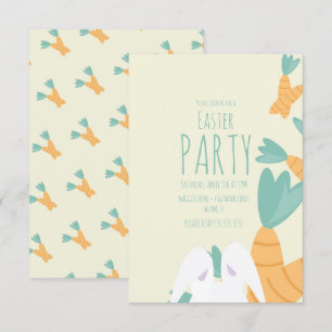 Convites Evento de Coelhinho do Carrot do Partido da pásco