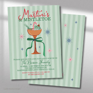 Convites Evento de Coquetel de Natal Martini's & Mistletoe
