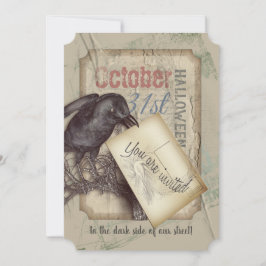 Convites Evento de Dia das Bruxas Negras assustador